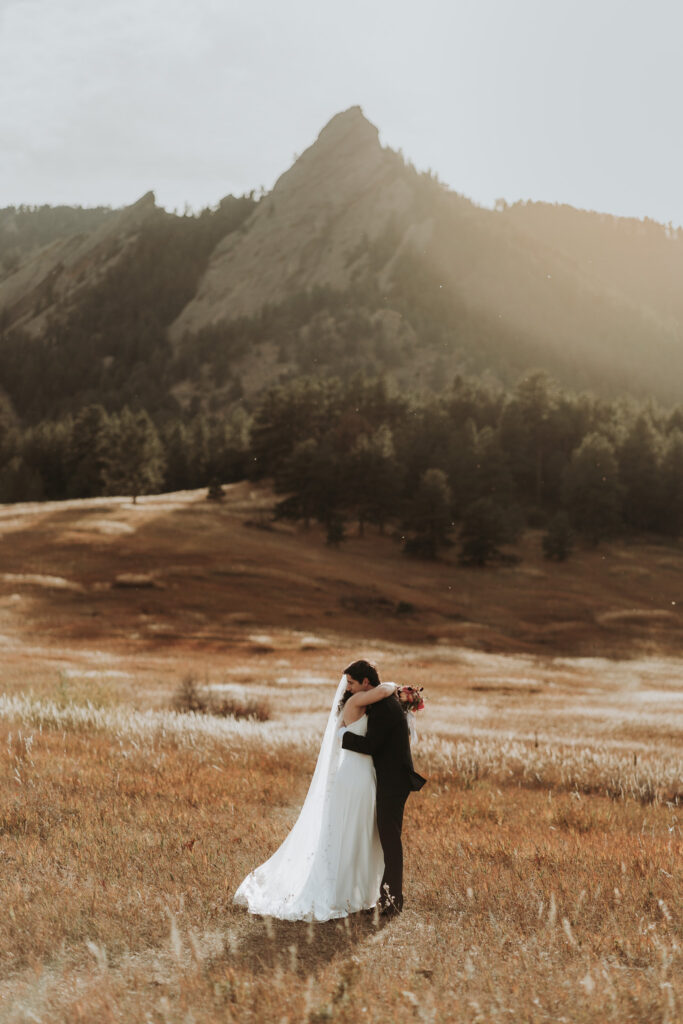 Golden hour elopement in Boulder Colorado