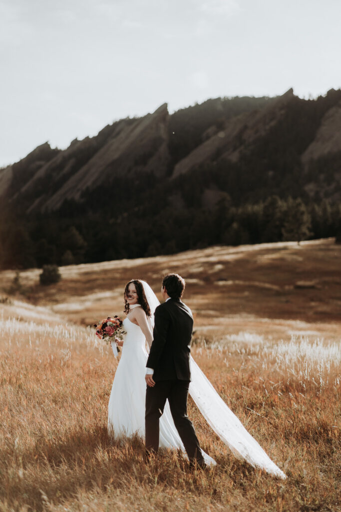 Chautauqua Park elopement with Flatirons