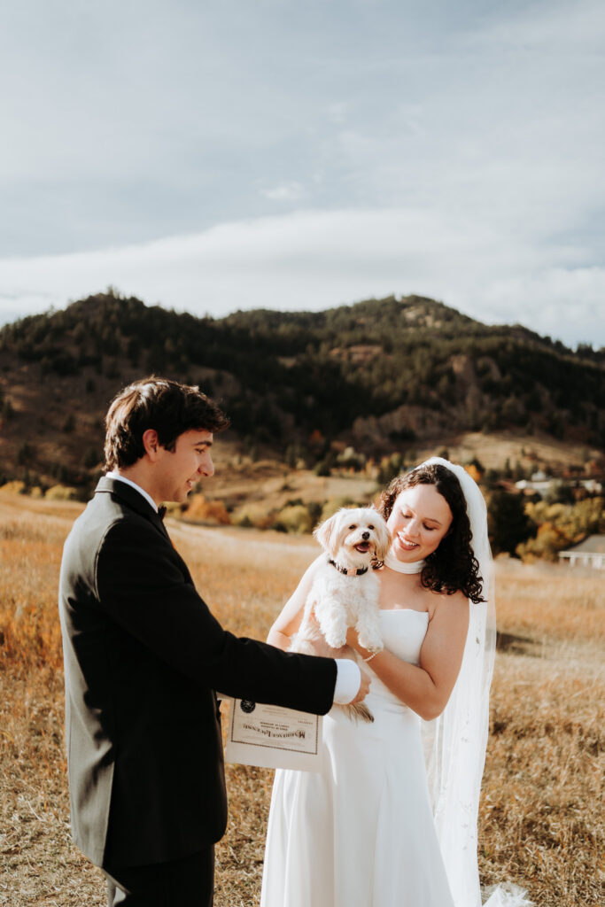 Golden hour elopement in Boulder Colorado