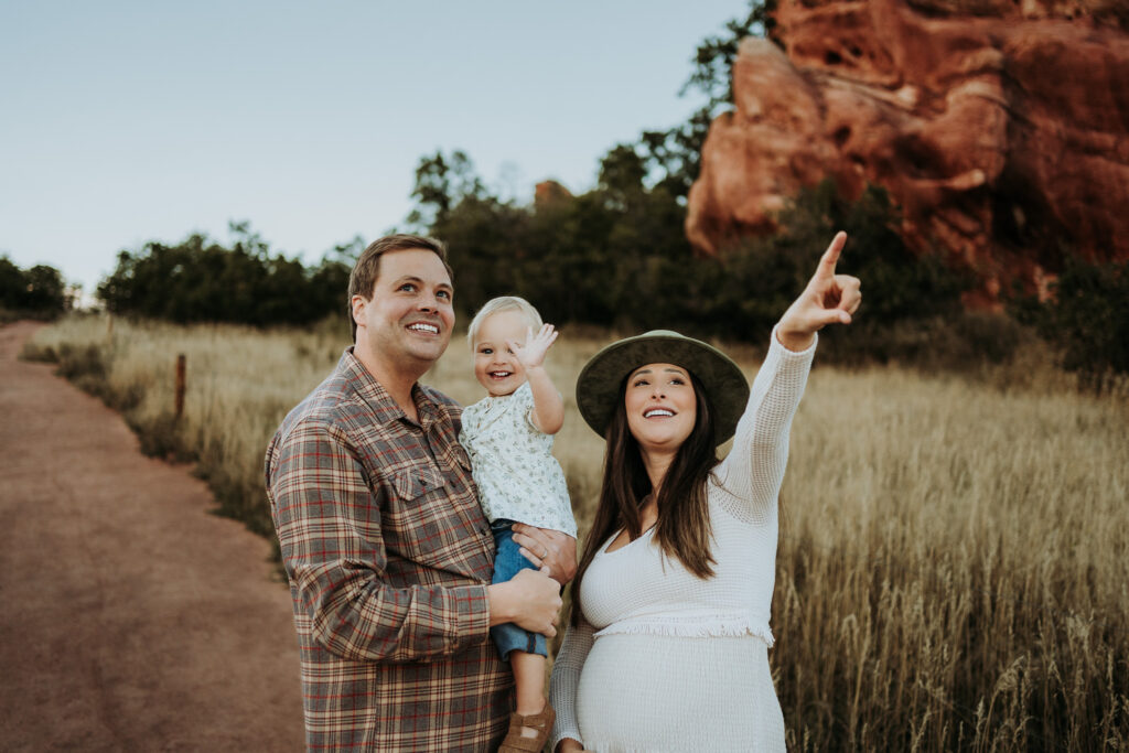 Outdoor maternity session in Roxborough Colorado